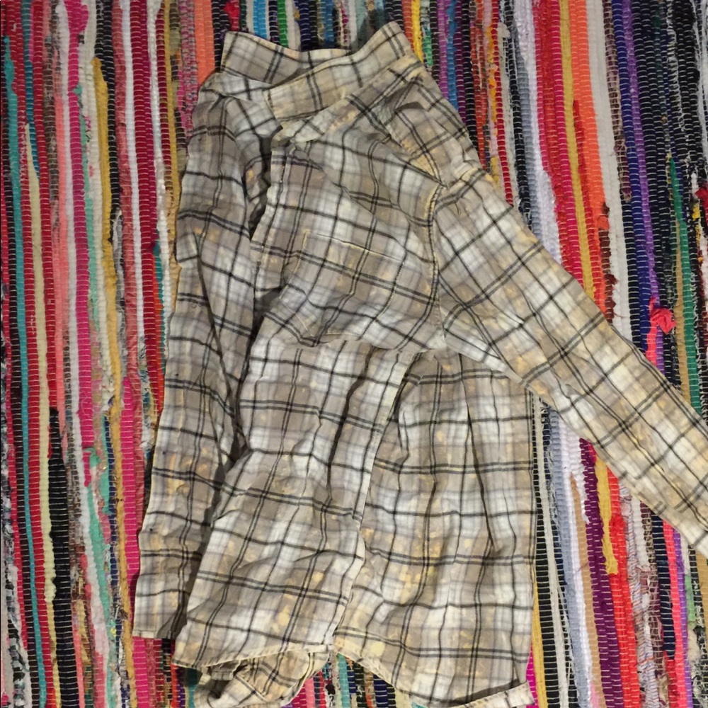 Pacsun Medium bleached yellow flannel💛